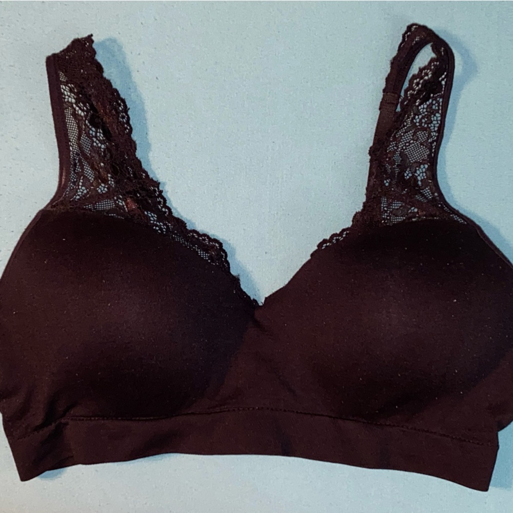 Lace Trim Black Bralette